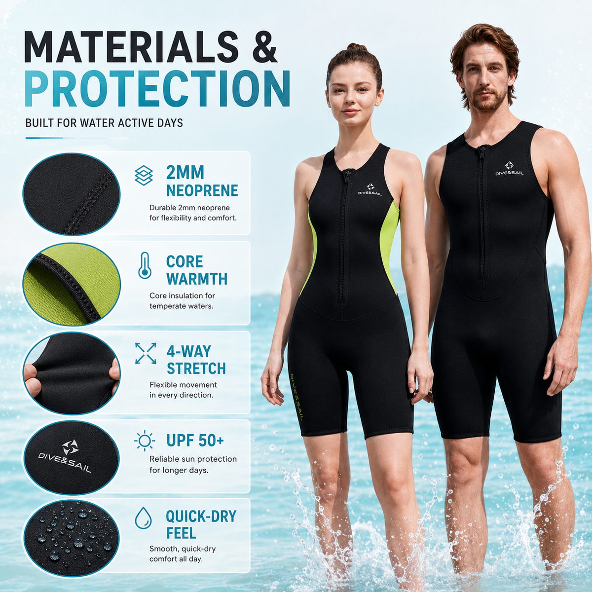 2 mm neoprene materials and protection