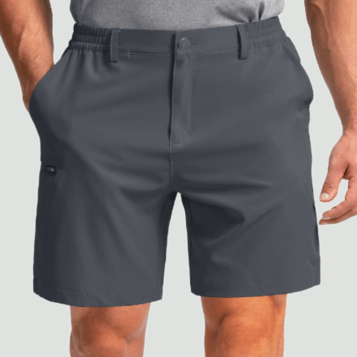 Quick dry stretch shorts in Dark Grey