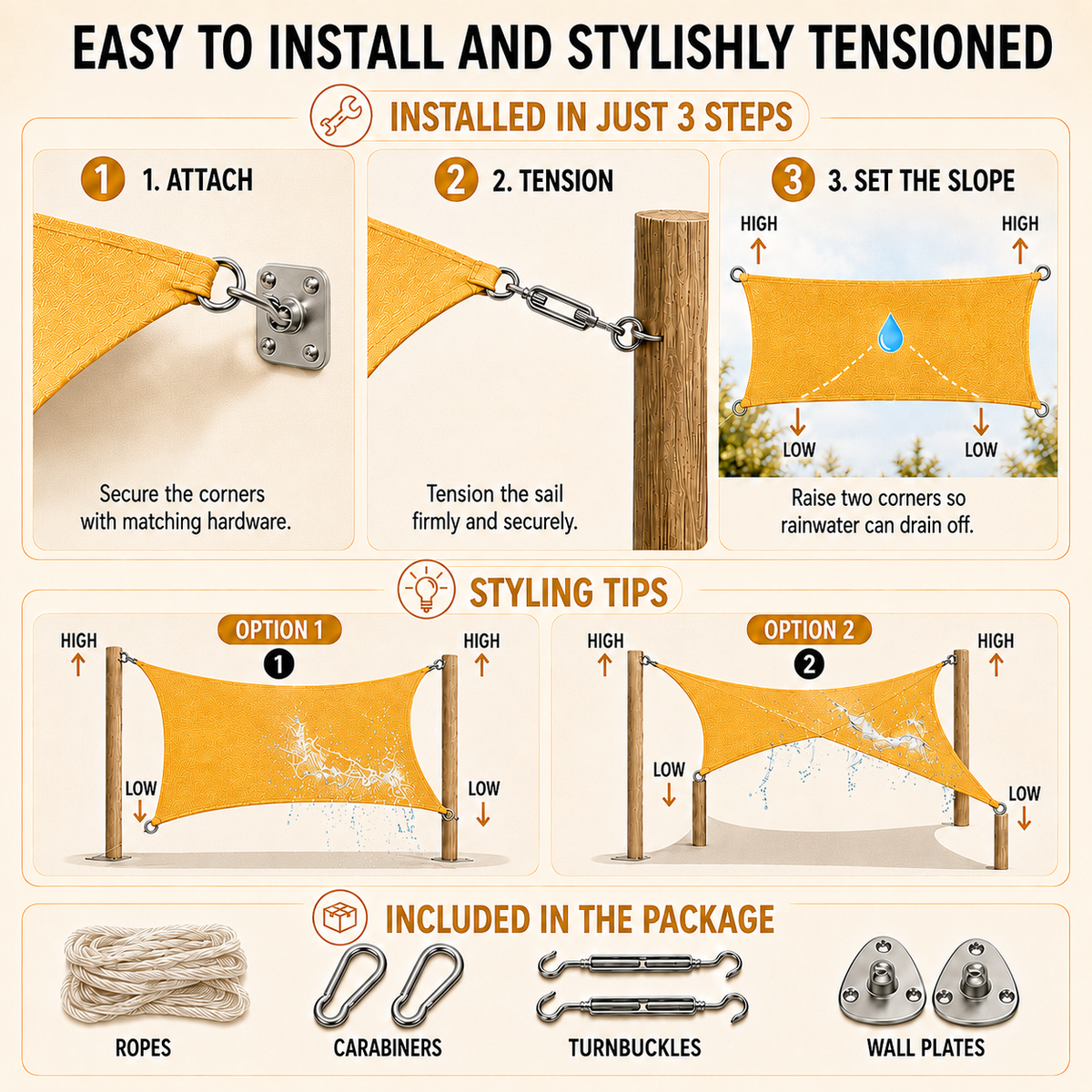 Easy to install with the included fittings