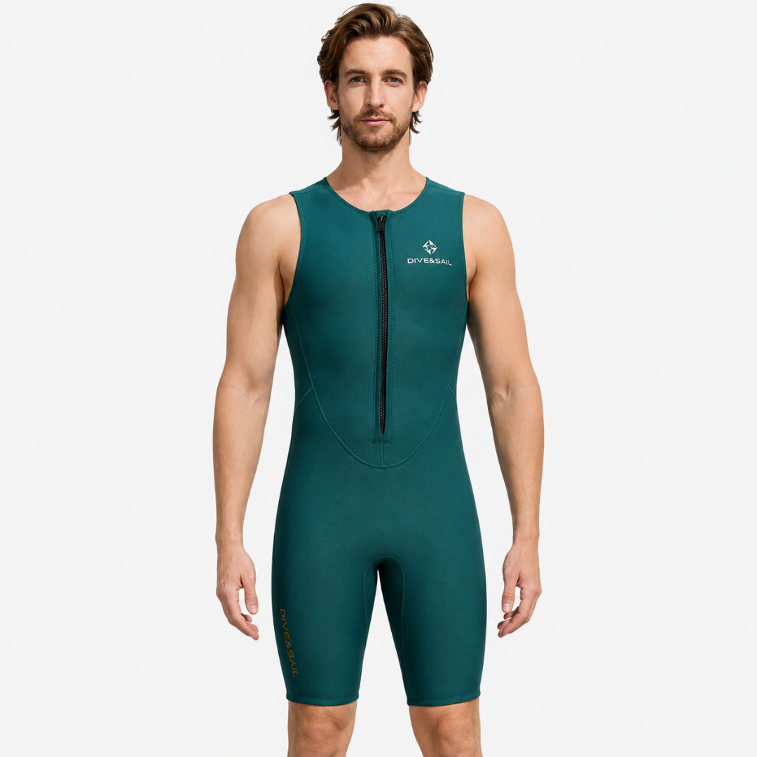 Shorty wetsuit in Blue and Teal