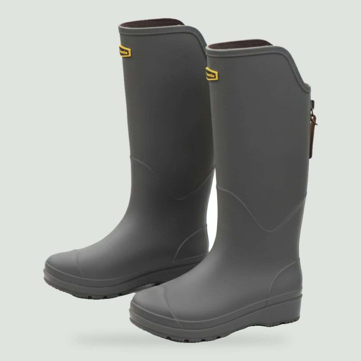 Women's knee high gumboots in Grey