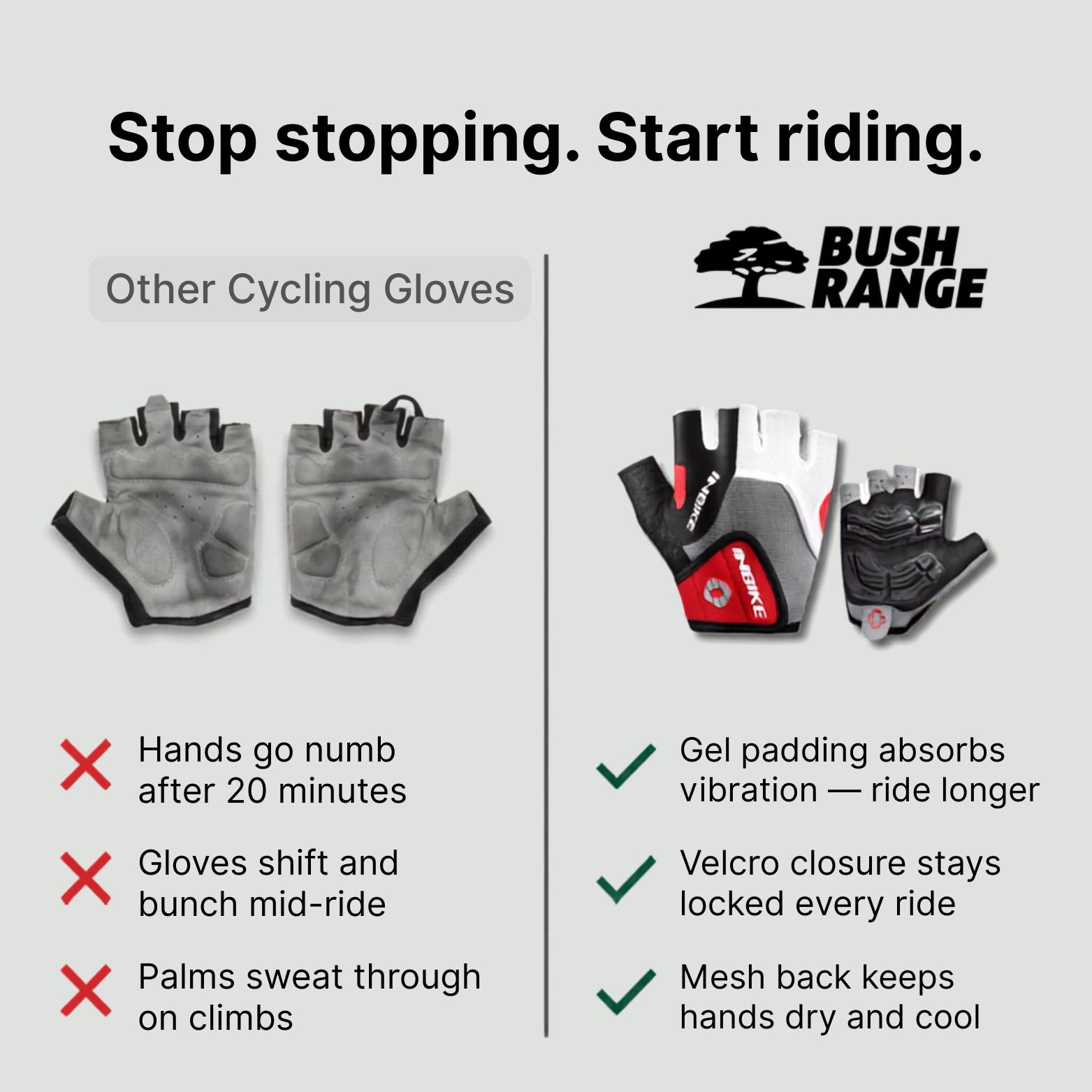 Breathable Cycling Gloves – Gel Padding with Reflective Trim