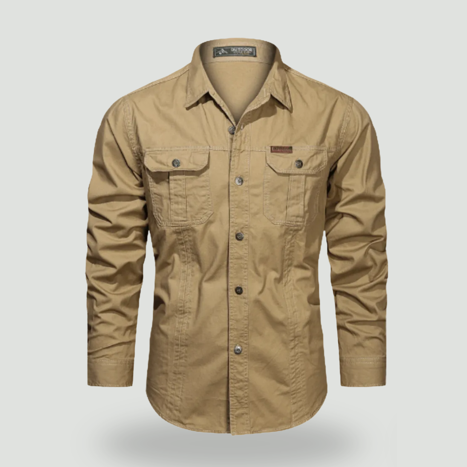 Lightweight Long-Sleeve Outdoor Shirt – Durable Cotton-Blend for Active Use