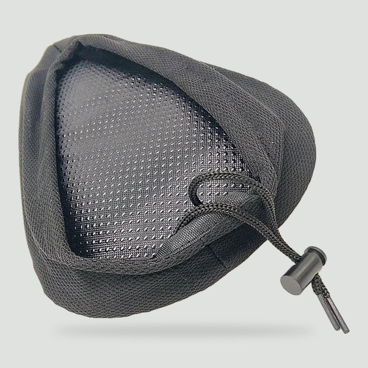 Anti-slip underside and drawstring of the padded bike seat cover