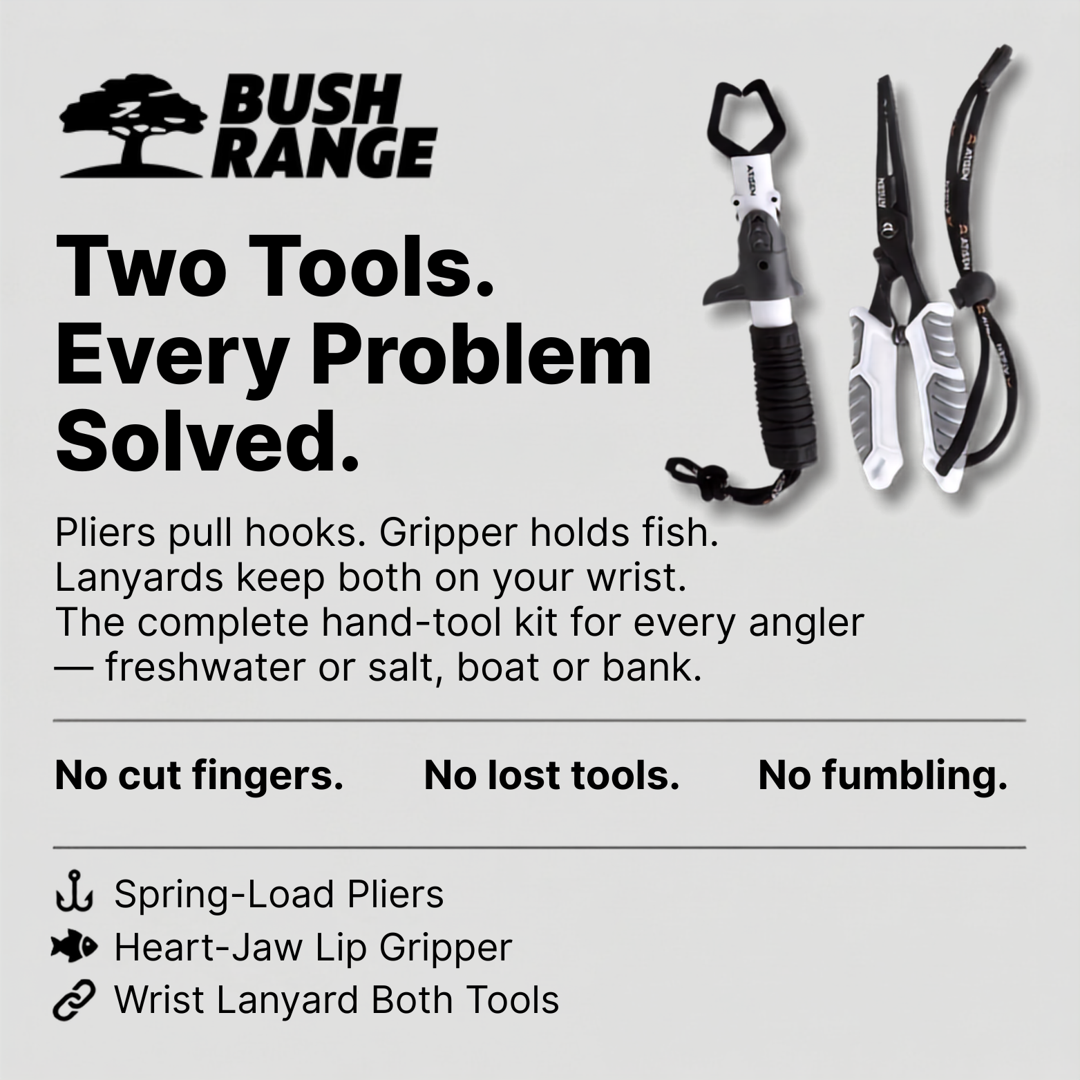 Stainless Steel Fishing Pliers Set – Durable Hand Tools for Fishing Use (2-Piece)