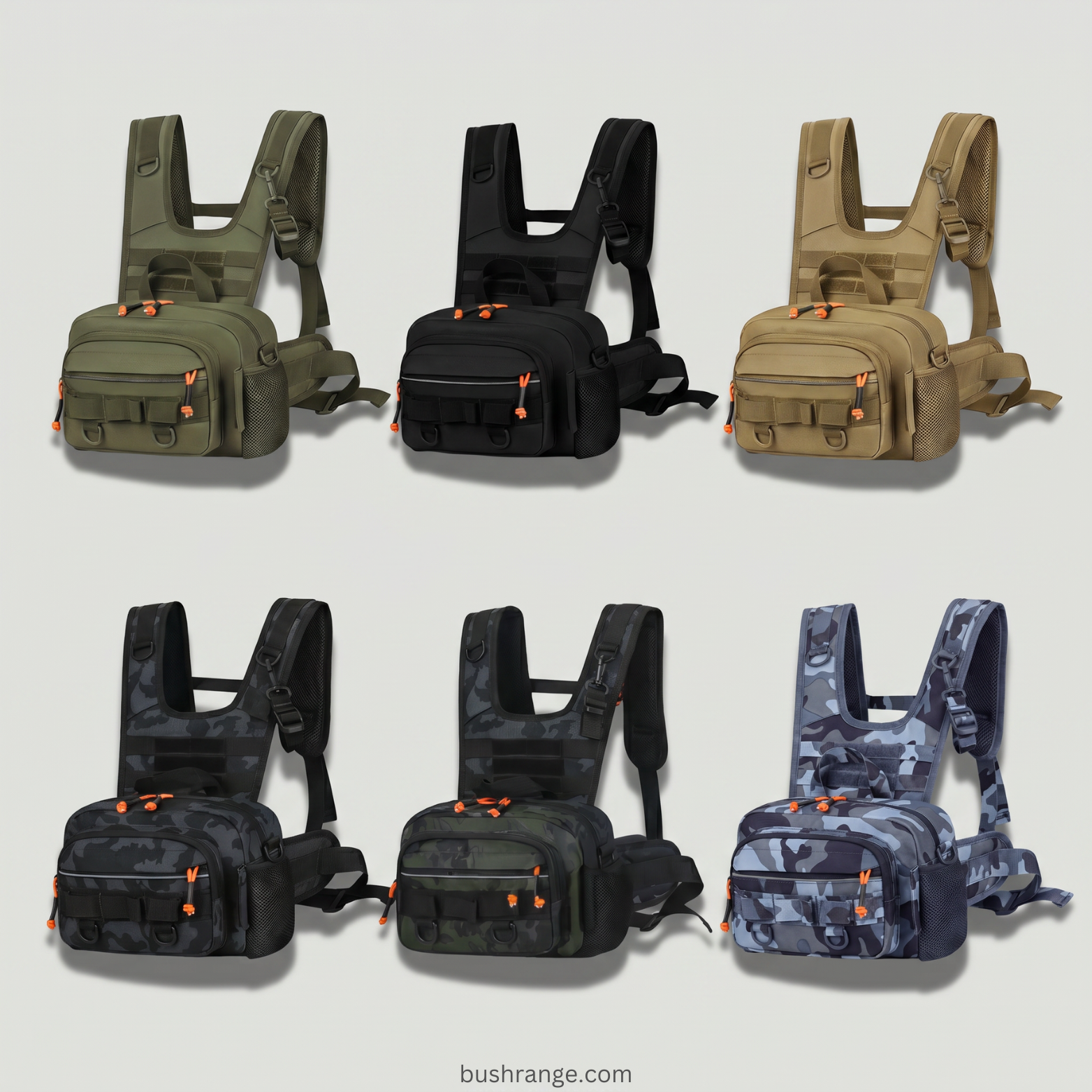 Men’s Outdoor Chest Pack – Hands-Free Zipper Storage for Active Use