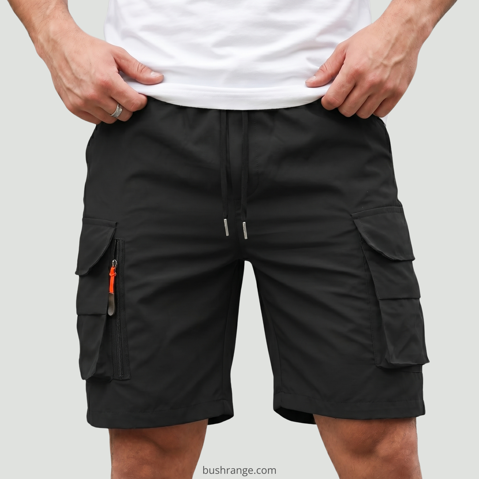 Men’s Lightweight Cargo Shorts with Zip Pockets – Outdoor Hiking Fit