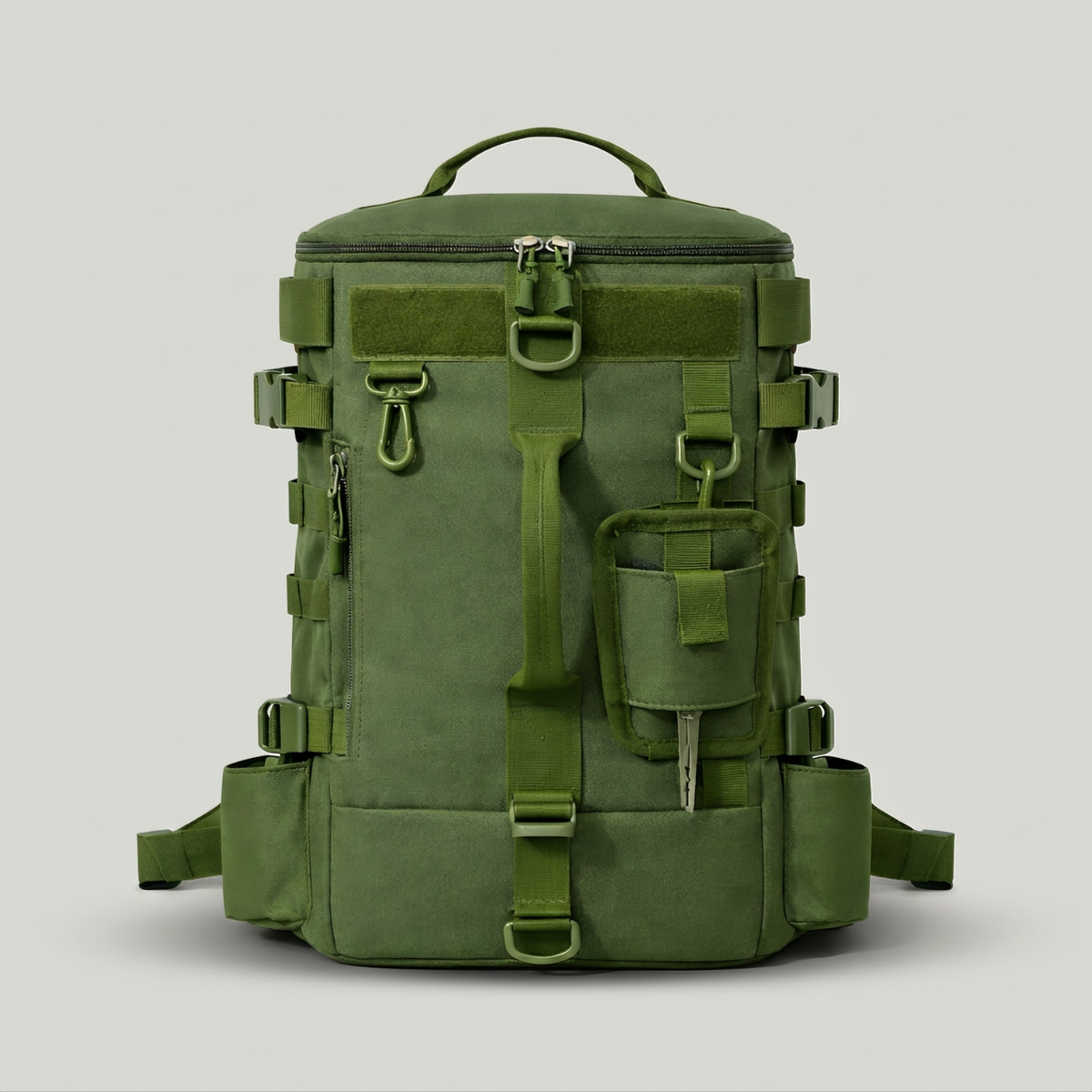 Fishing Backpack with Built In Rod Holders and MOLLE System for Tackle Storage