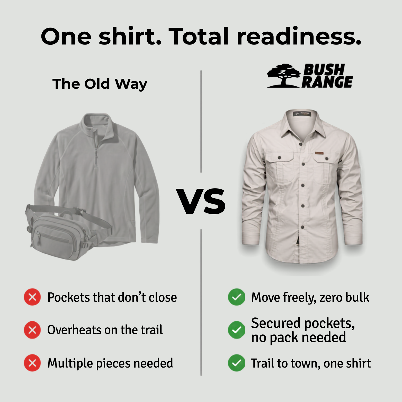 Lightweight Long-Sleeve Outdoor Shirt – Durable Cotton-Blend for Active Use