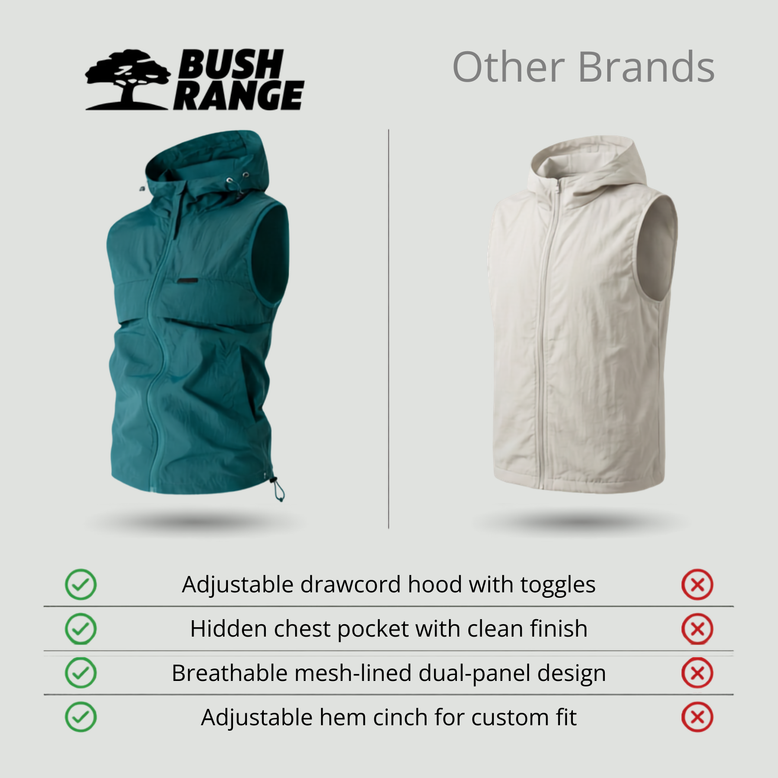Lightweight Hooded Sleeveless Fishing Vest – Summer Outdoor Layer
