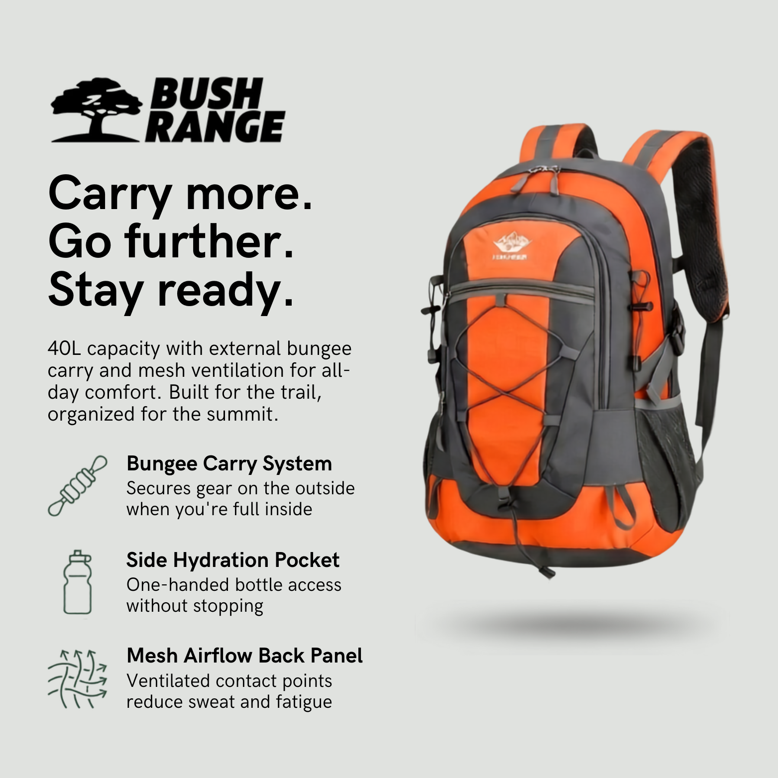 Lightweight 30L Hiking Backpack – Waterproof Daypack for Outdoor Use