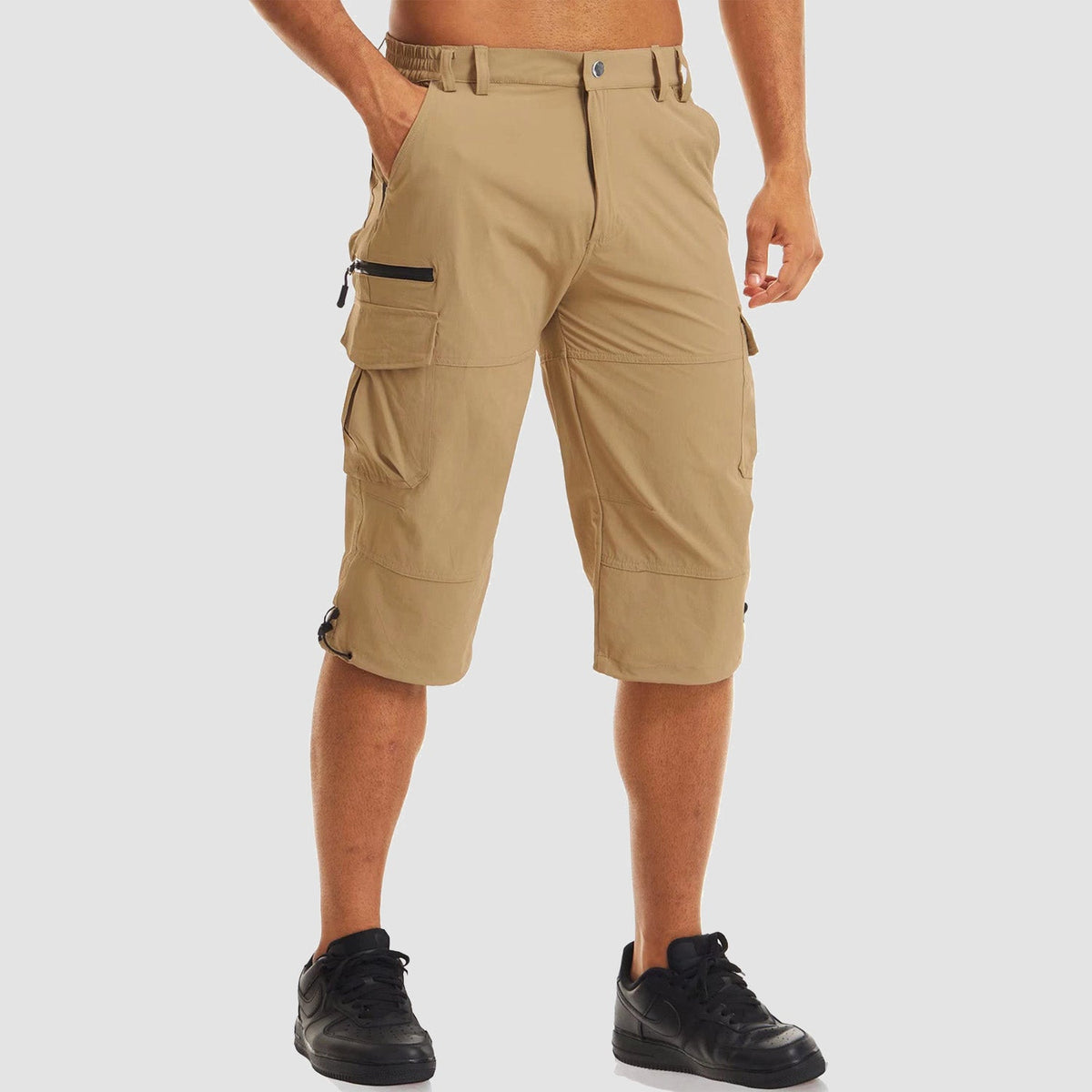Men's 3/4 pants in Khaki, front view