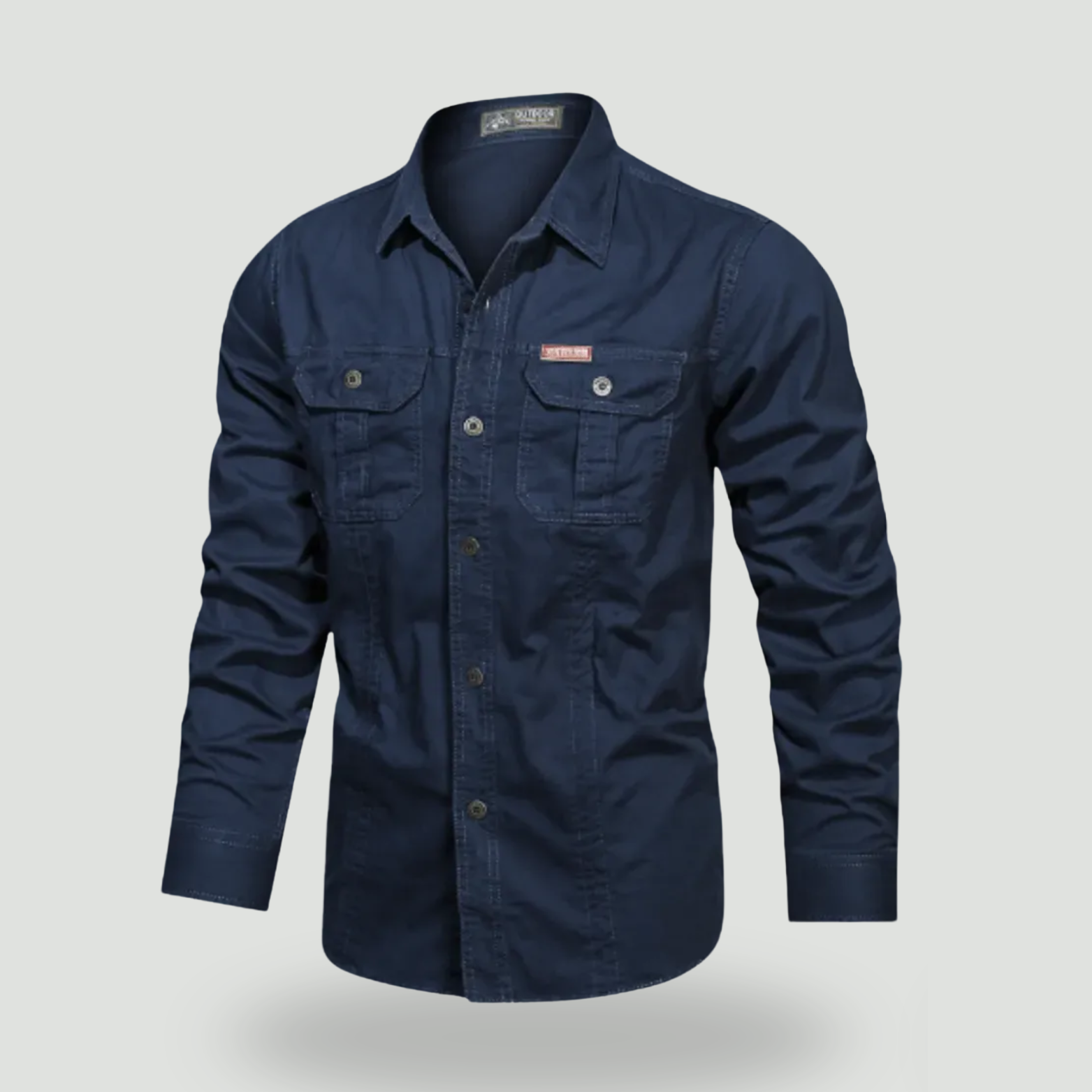 Lightweight Long-Sleeve Outdoor Shirt – Durable Cotton-Blend for Active Use