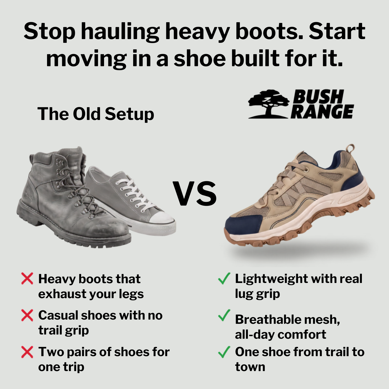 Lightweight Breathable Outdoor Hiking Shoes – Grip Support for Daily Use