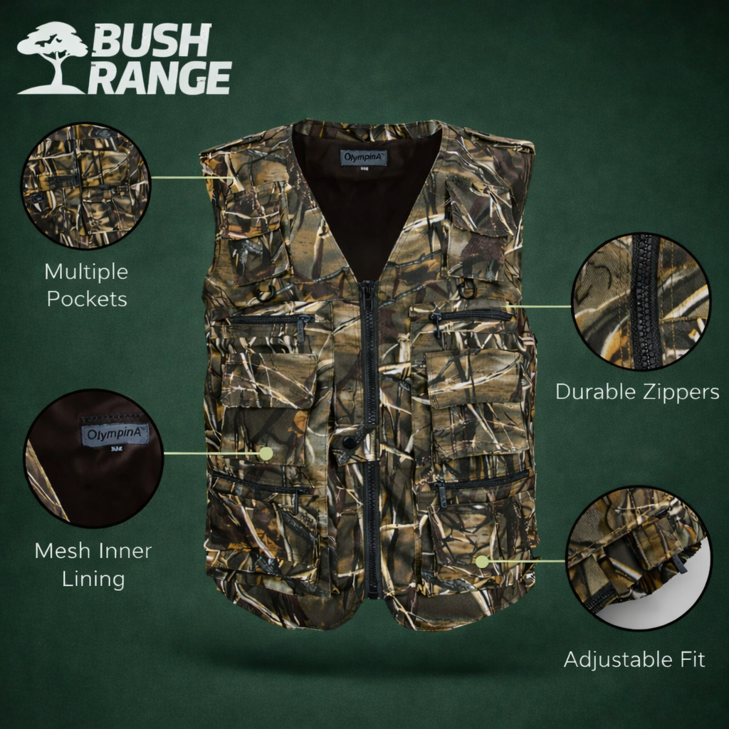 Men’s Camouflage Outdoor Vest – Multi Pocket Utility Design