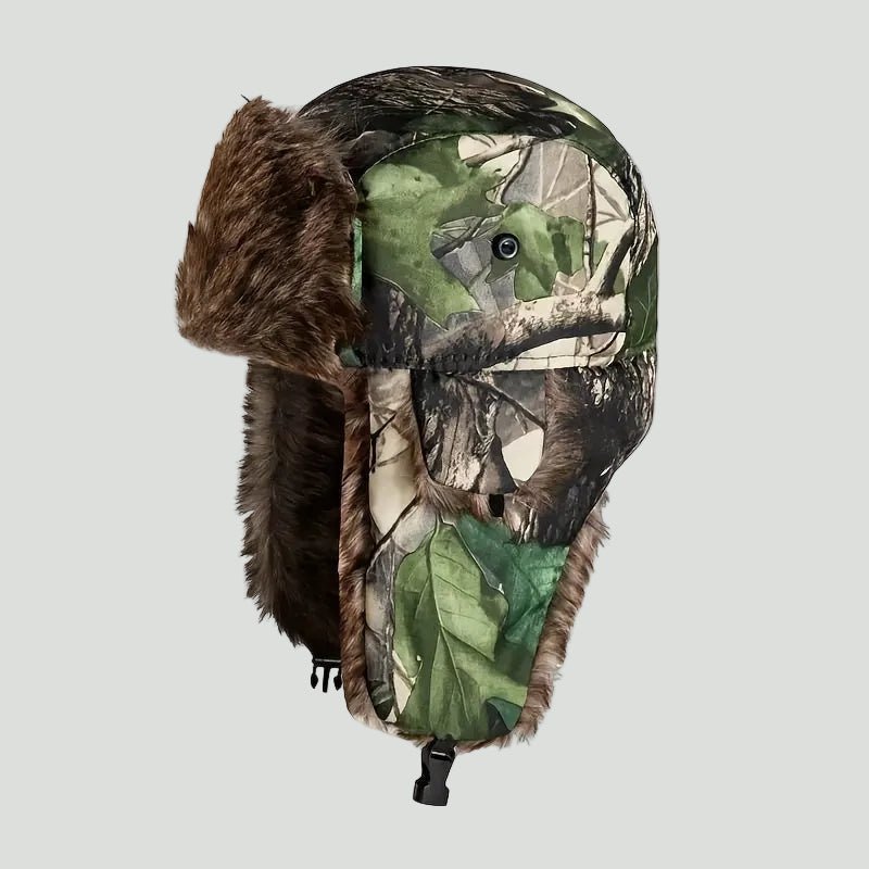 Camouflage Fleece Winter Hat – Warm Outdoor Headwear - Bush Range