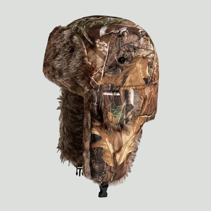 Camouflage Fleece Winter Hat – Warm Outdoor Headwear - Bush Range