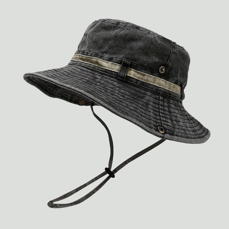 Cotton Boonie Hat – Packable Outdoor Sun Hat with Chin Strap - Bush Range