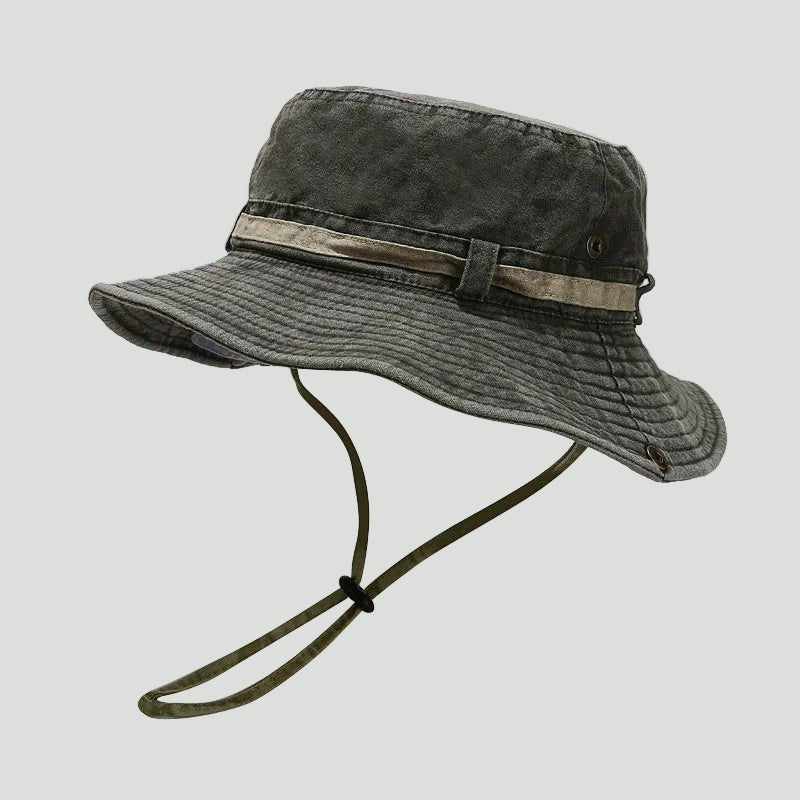 Cotton Boonie Hat – Packable Outdoor Sun Hat with Chin Strap - Bush Range