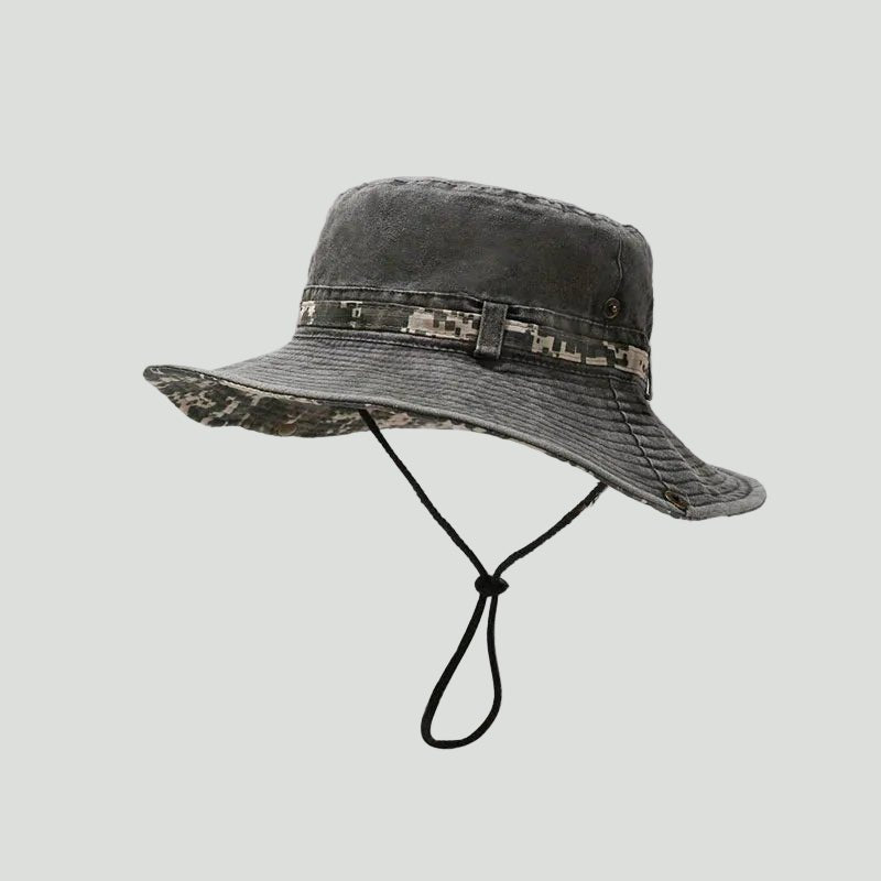 Cotton Boonie Hat – Packable Outdoor Sun Hat with Chin Strap - Bush Range