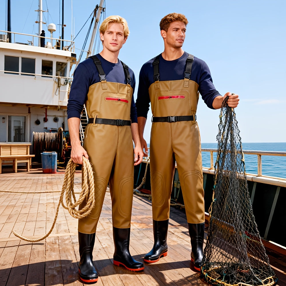 Unisex Fishing Wading Pants – Half Waders with Integrated Water Shoes – view 6