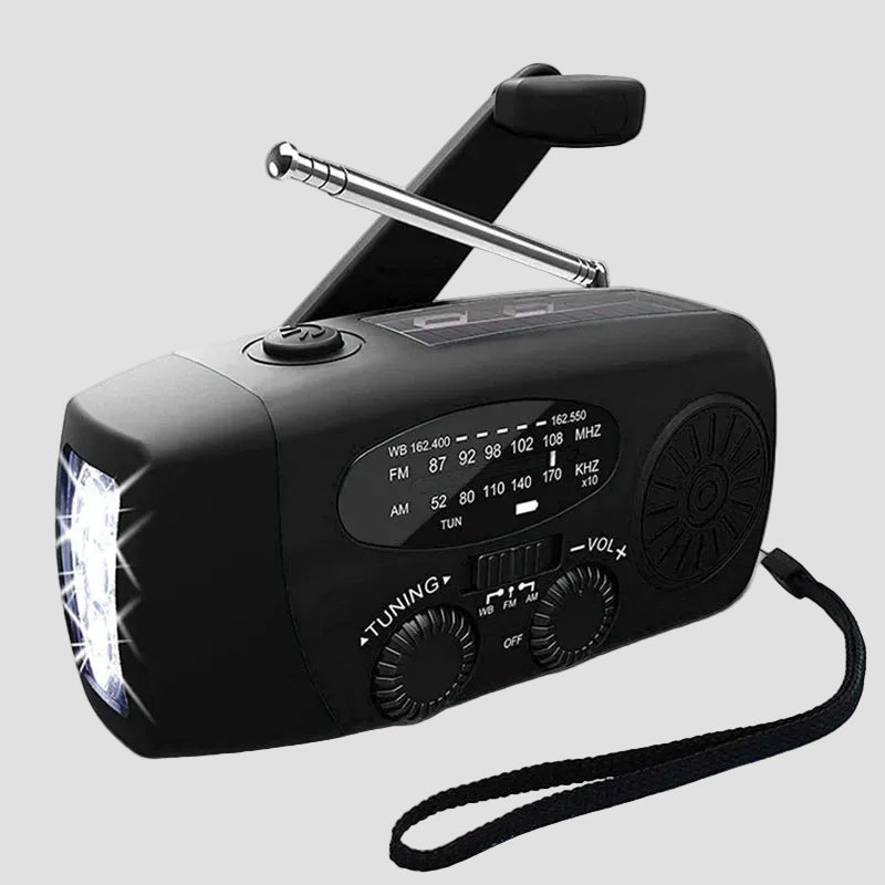 Emergency Hand Crank Radio with Solar & USB Charging - Bush Range