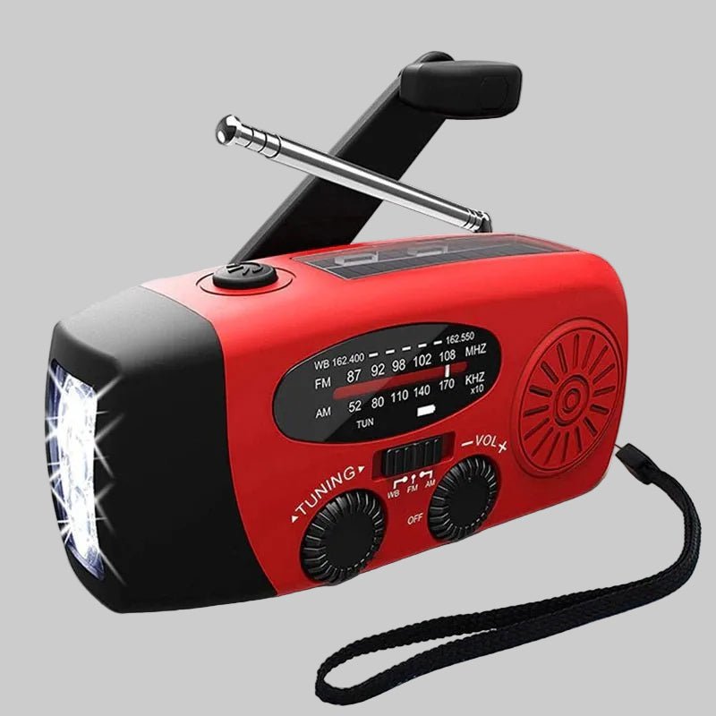 Emergency Hand Crank Radio with Solar & USB Charging - Bush Range