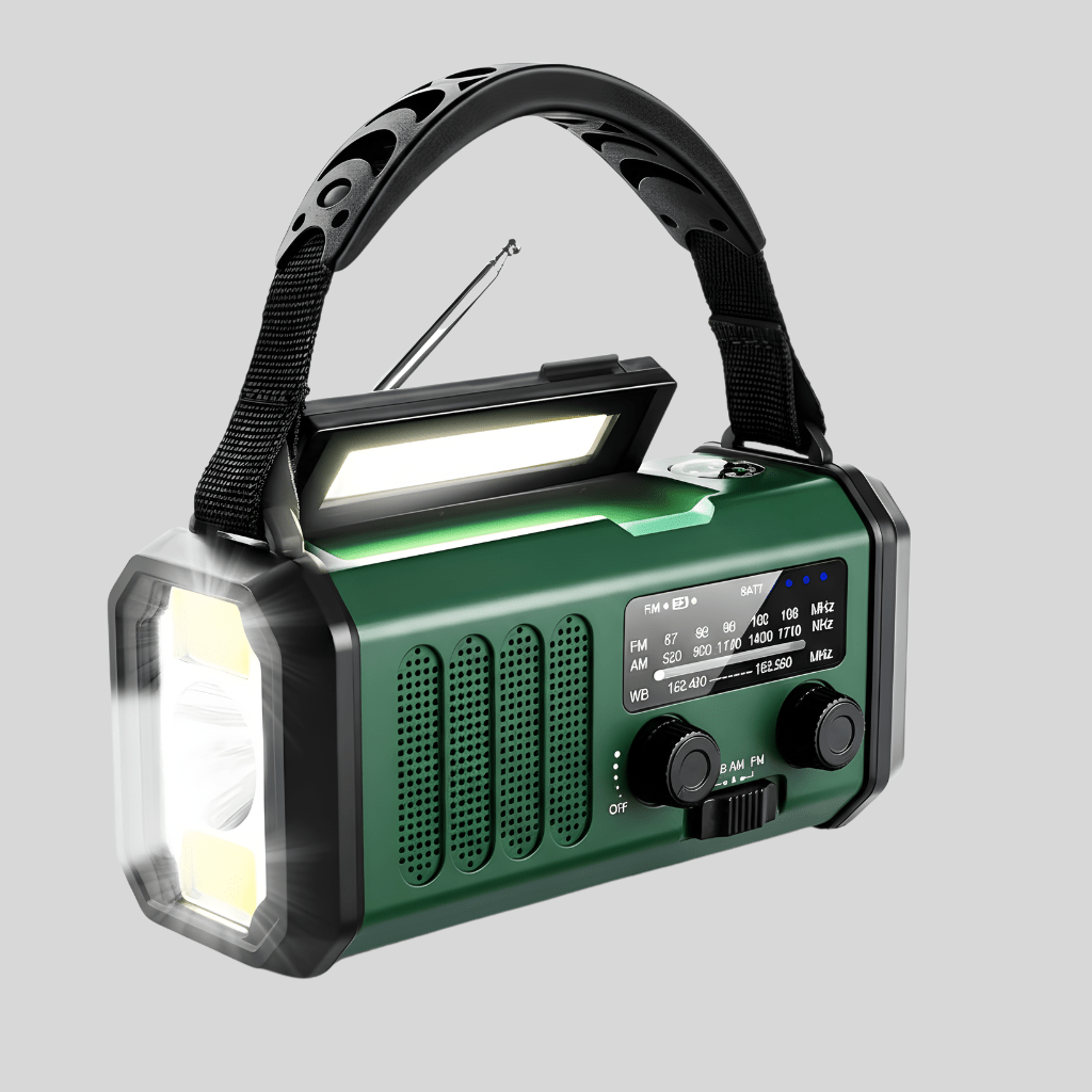 Emergency Radio with Solar & Hand Crank – 10000 mAh Power Bank - Bush Range