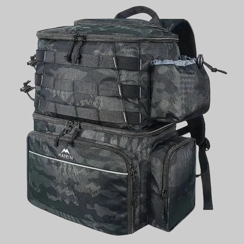 Fishing Backpack with Cooler Compartment and Rod Holder | Multi - Pocket Outdoor Gear Storage - Bush Range