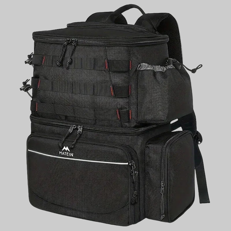 Fishing Backpack with Cooler Compartment and Rod Holder | Multi - Pocket Outdoor Gear Storage - Bush Range