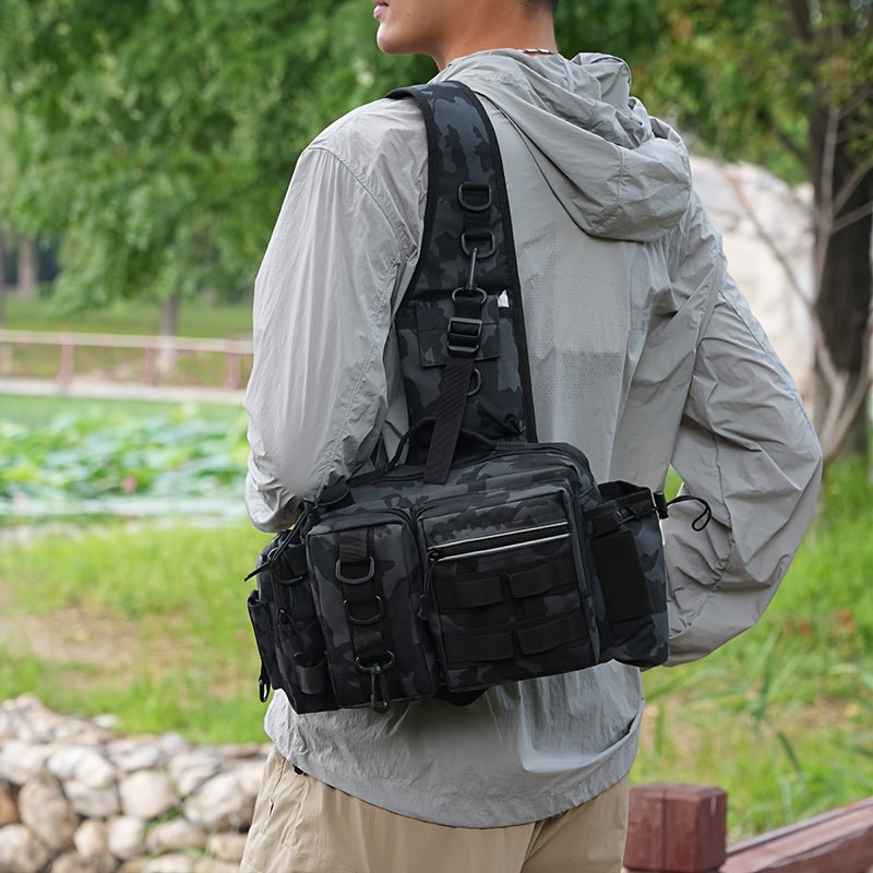 Heavy - Duty Fishing Backpack with Rod Holder – Multi - Compartment Outdoor Gear Pack - Bush Range