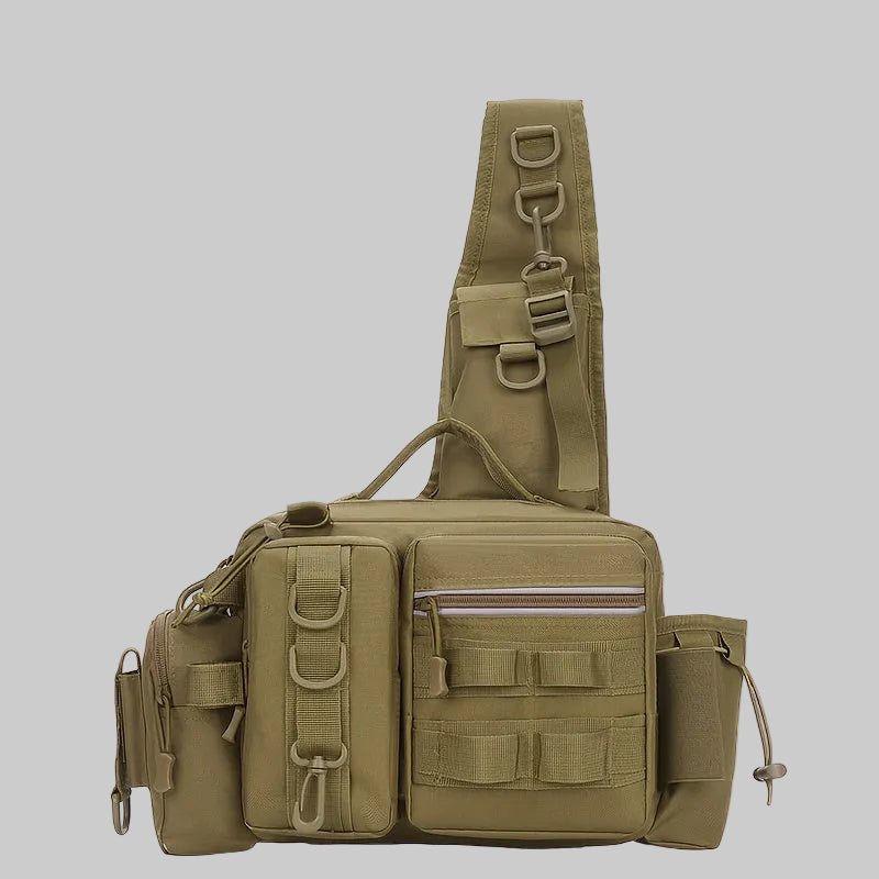 Heavy - Duty Fishing Backpack with Rod Holder – Multi - Compartment Outdoor Gear Pack - Bush Range