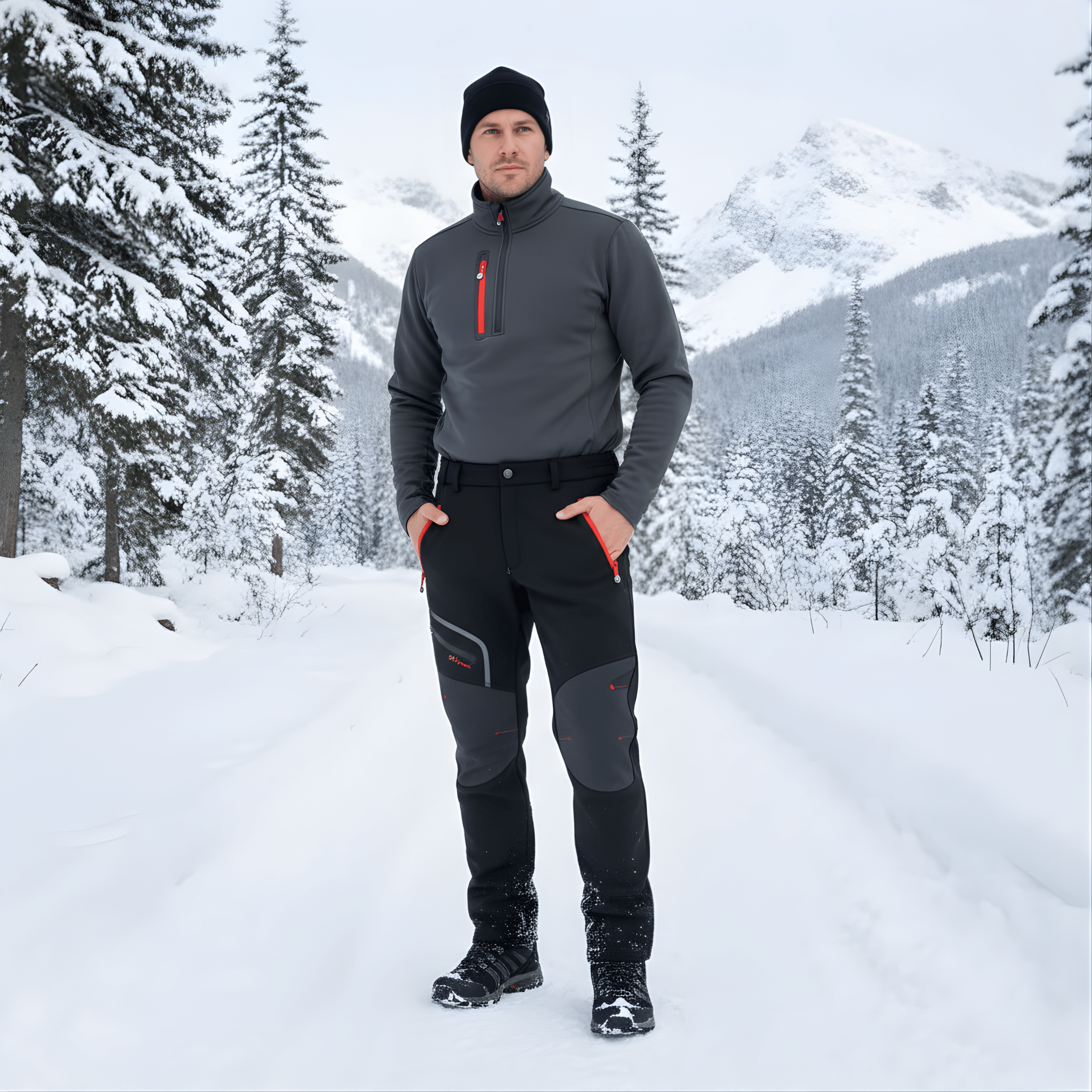 Insulated Winter Trousers – Water - Resistant Outdoor Pants for Cold Conditions - Bush Range