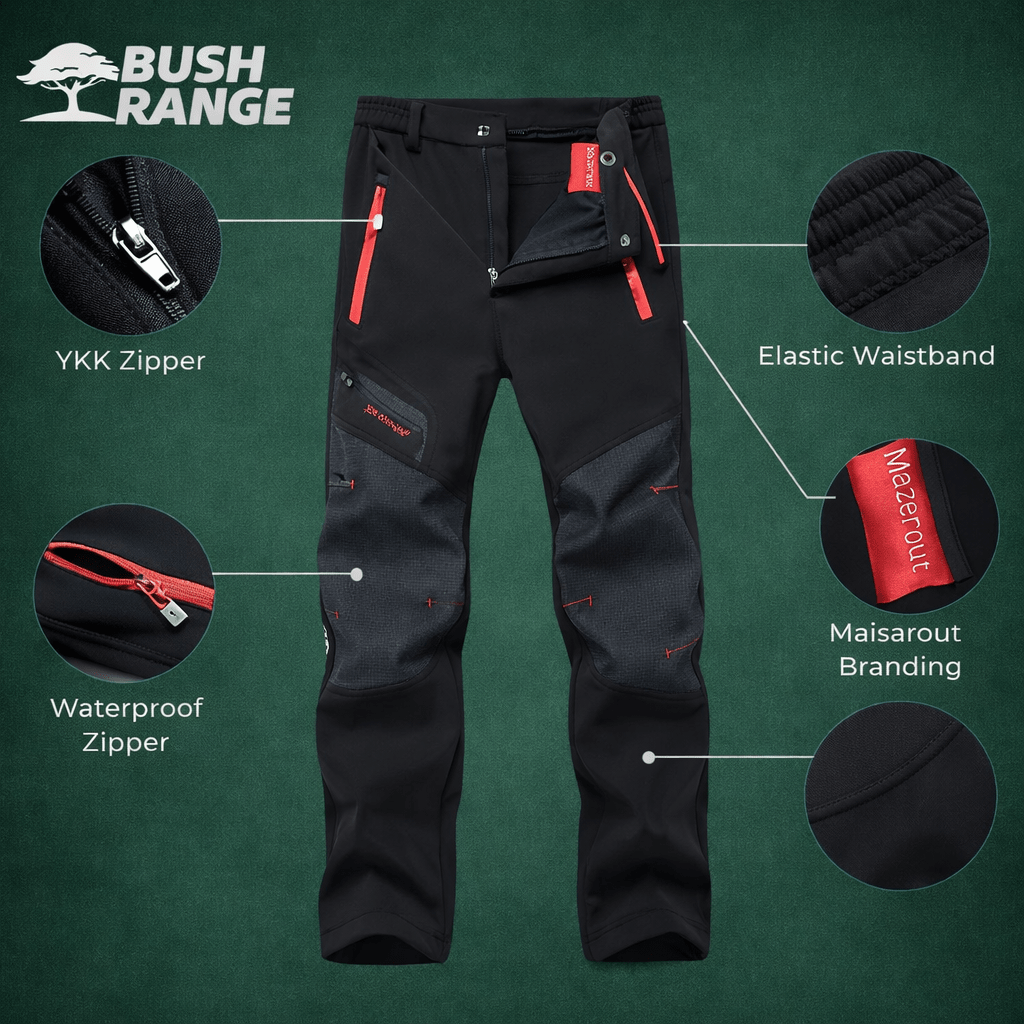 Insulated Winter Trousers – Water - Resistant Outdoor Pants for Cold Conditions - Bush Range