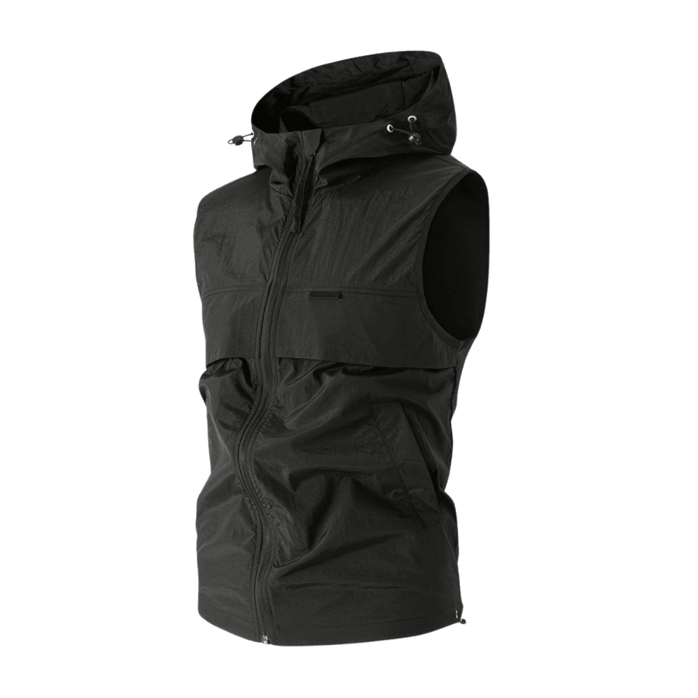 Lightweight Hooded Sleeveless Fishing Vest – Summer Outdoor Layer - Bush Range