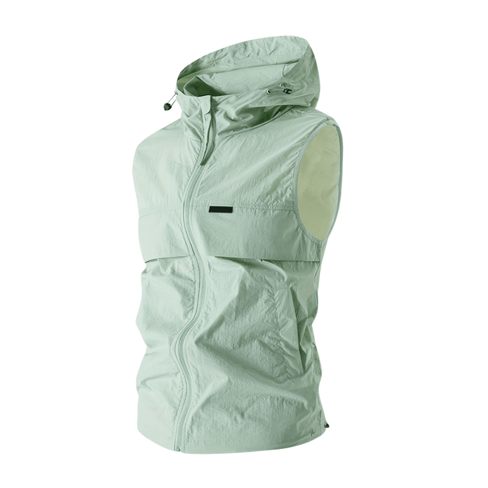 Lightweight Hooded Sleeveless Fishing Vest – Summer Outdoor Layer - Bush Range