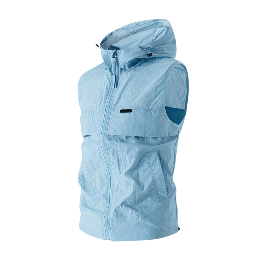 Lightweight Hooded Sleeveless Fishing Vest – Summer Outdoor Layer - Bush Range