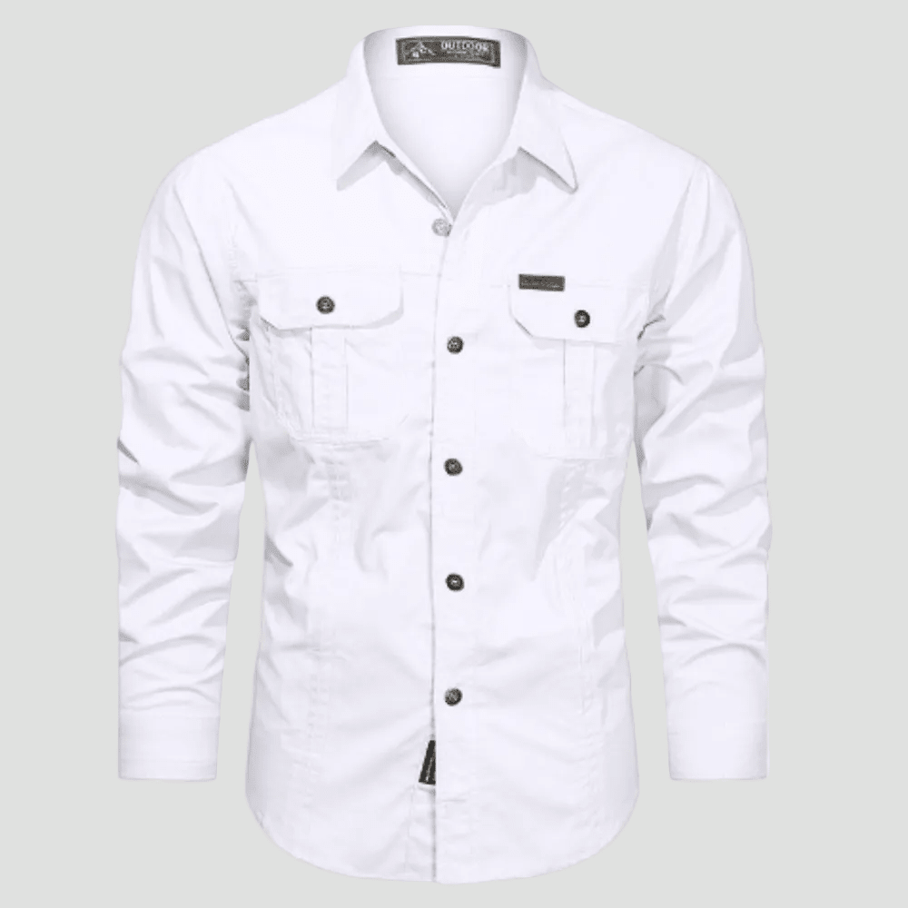 Lightweight Long - Sleeve Outdoor Shirt – Durable Cotton - Blend for Active Use - Bush Range