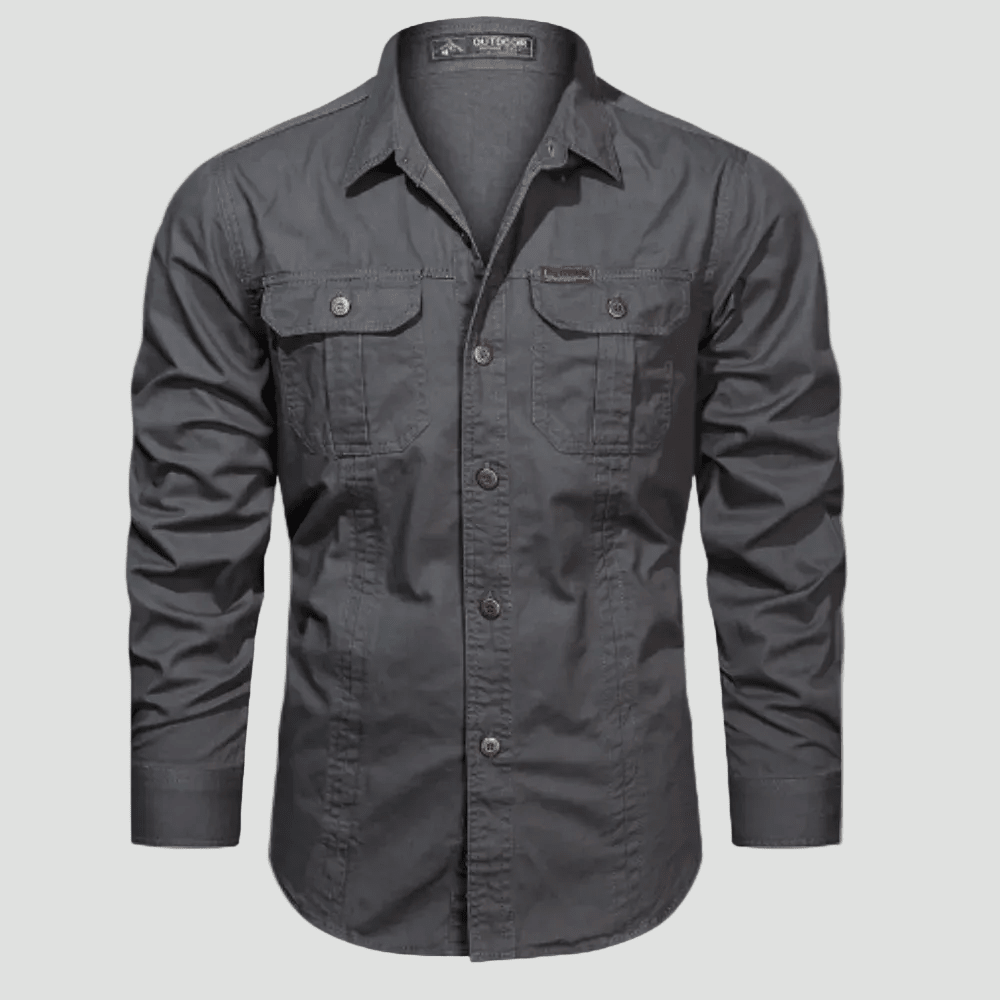 Lightweight Long - Sleeve Outdoor Shirt – Durable Cotton - Blend for Active Use - Bush Range