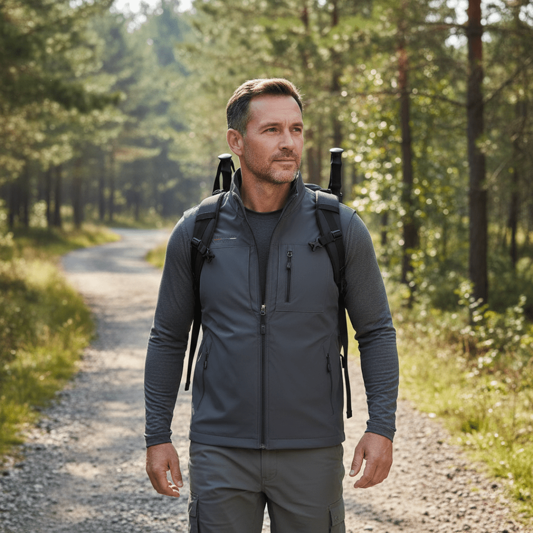 Lightweight Multi - Pocket Outdoor Gilet – Quick - Dry Layer for Active Use - Bush Range