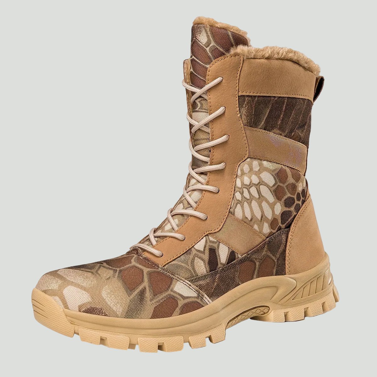 Men’s Camo Hiking Boots – Breathable High - Top Design with Lace - Up Support - Bush Range