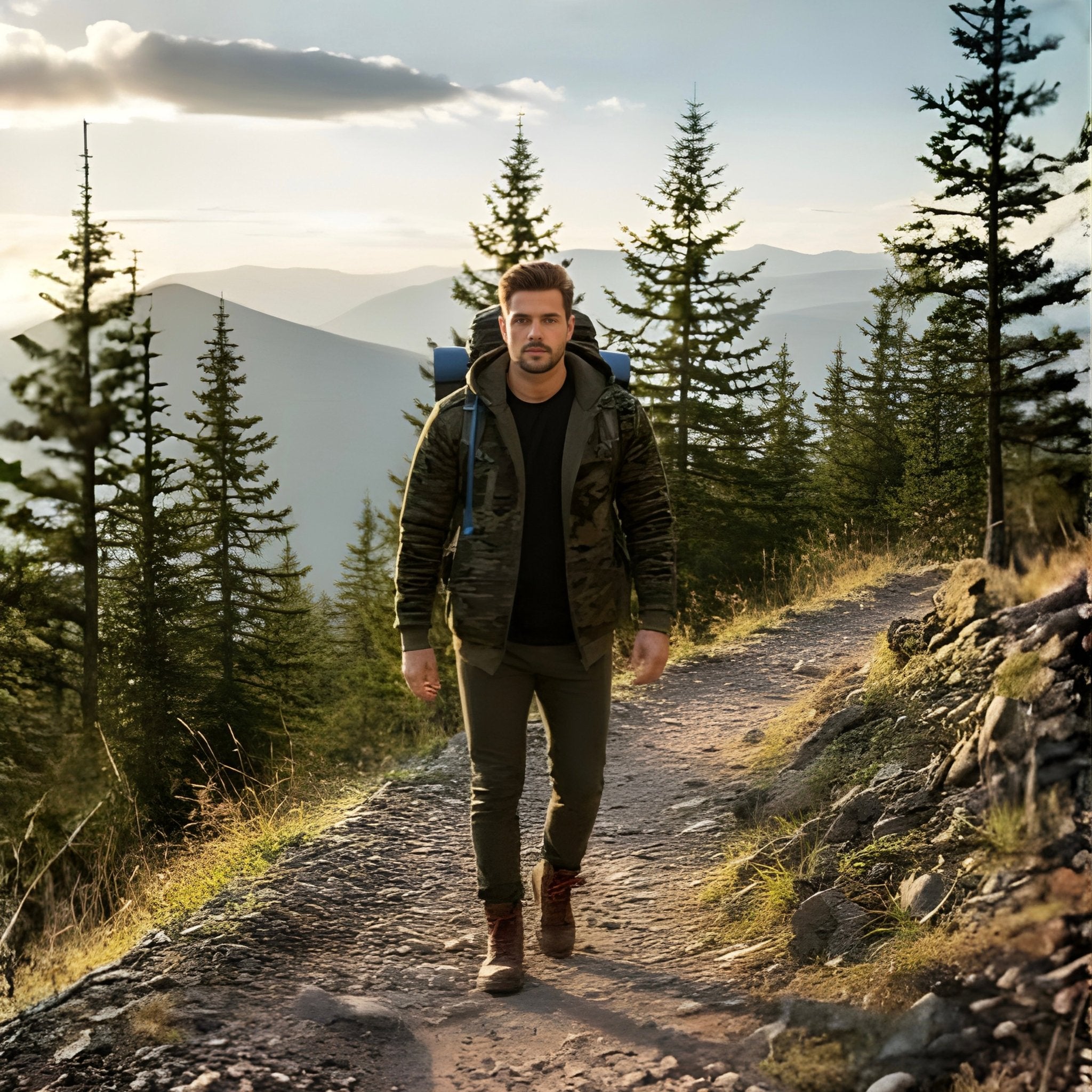 Men’s Camouflage Outdoor Hoodie with Fleece Lining | Casual Warm Pullover - Bush Range