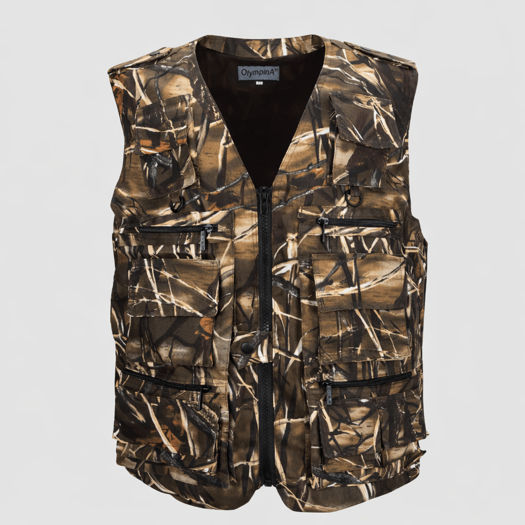 Men’s Camouflage Outdoor Vest – Multi Pocket Utility Design - Bush Range