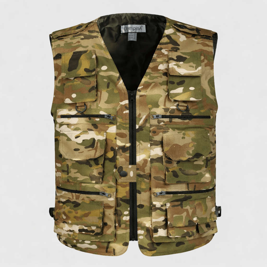 Men’s Camouflage Outdoor Vest – Multi Pocket Utility Design - Bush Range
