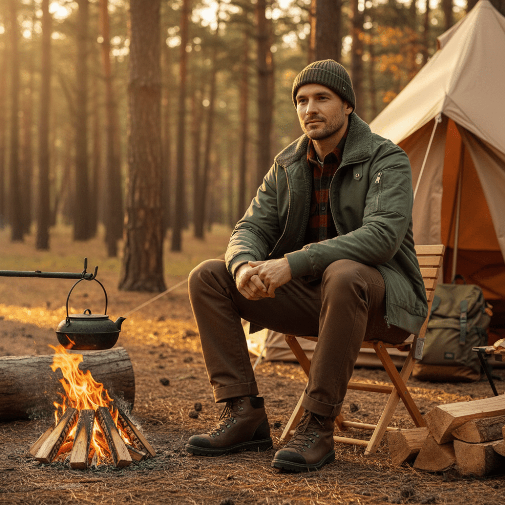 Men’s Durable Outdoor Jacket – Insulated Layer for Cold Weather Use - Bush Range