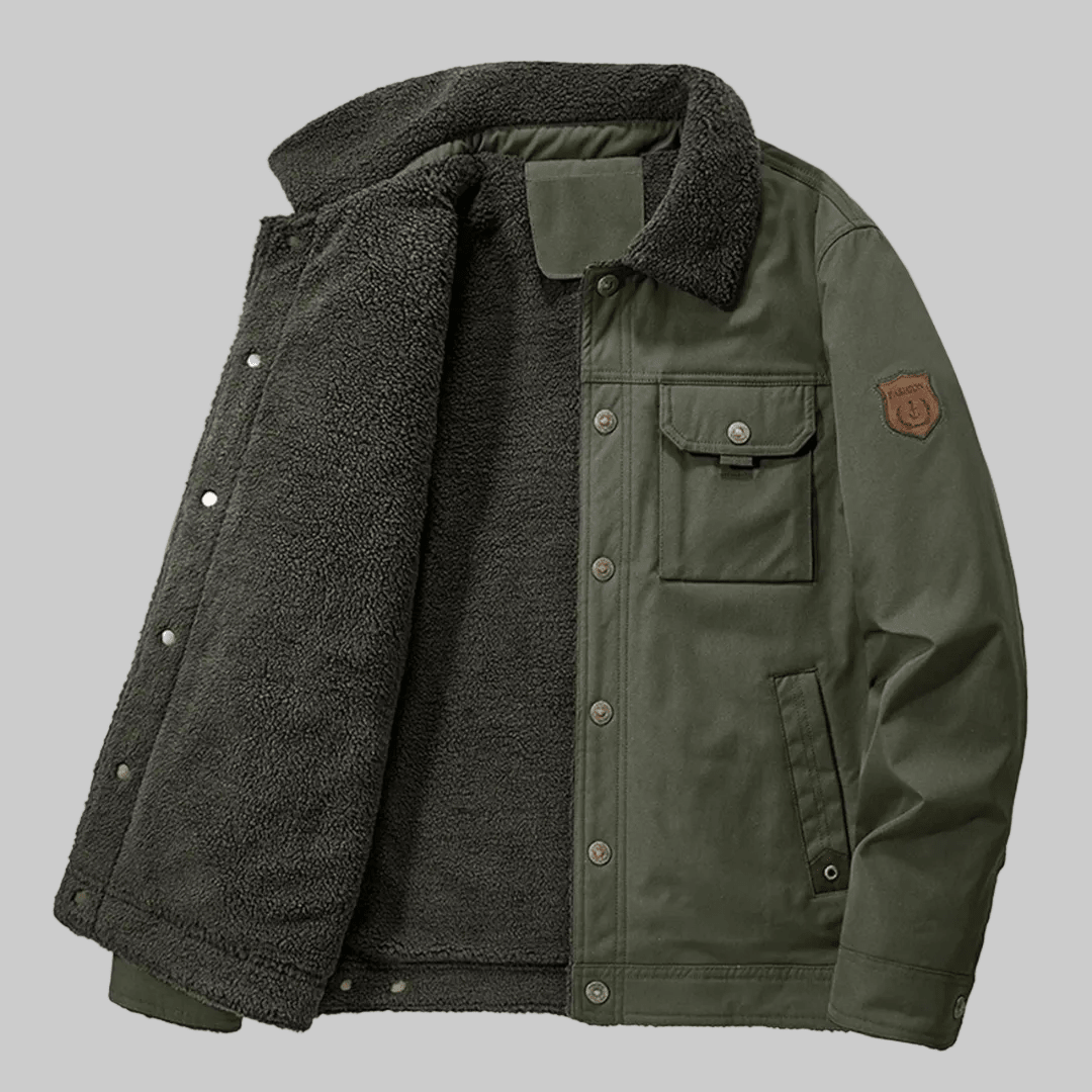 Men’s Insulated Outdoor Jacket – Lined Cargo Design - Bush Range