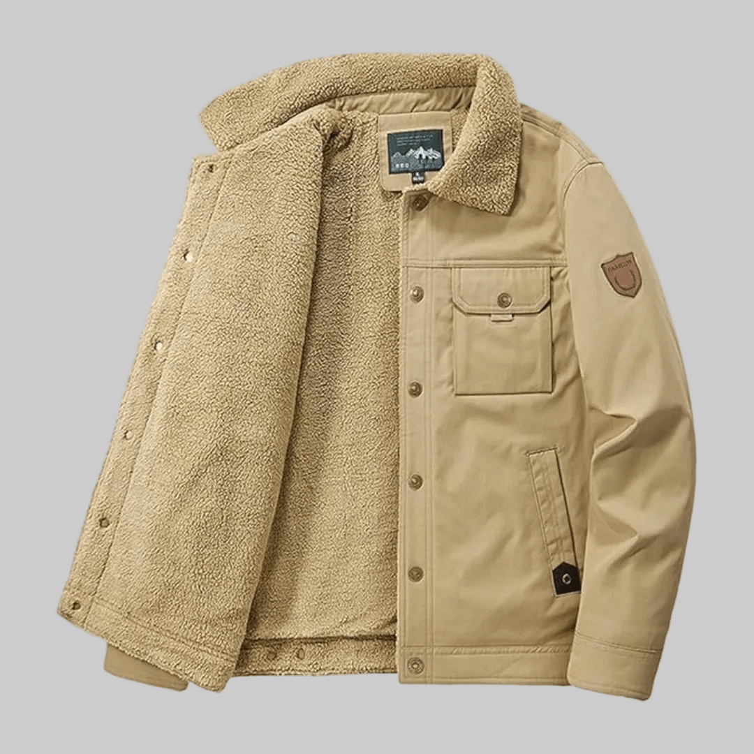 Men’s Insulated Outdoor Jacket – Lined Cargo Design - Bush Range