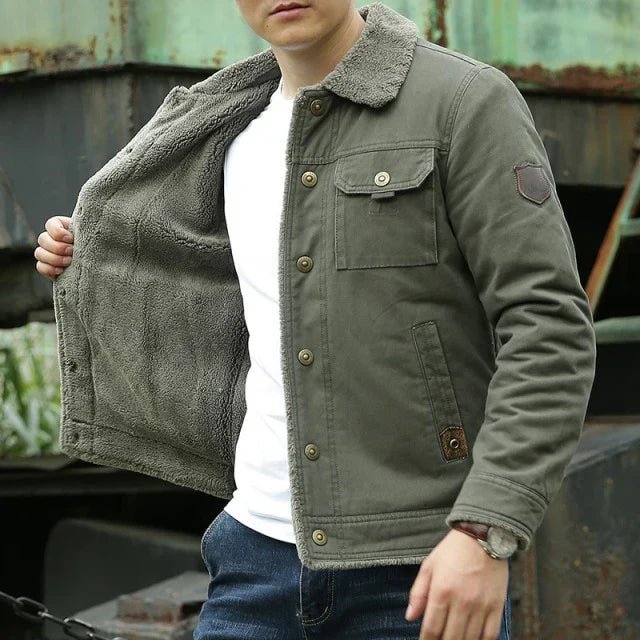 Men’s Insulated Outdoor Jacket – Lined Cargo Design - Bush Range
