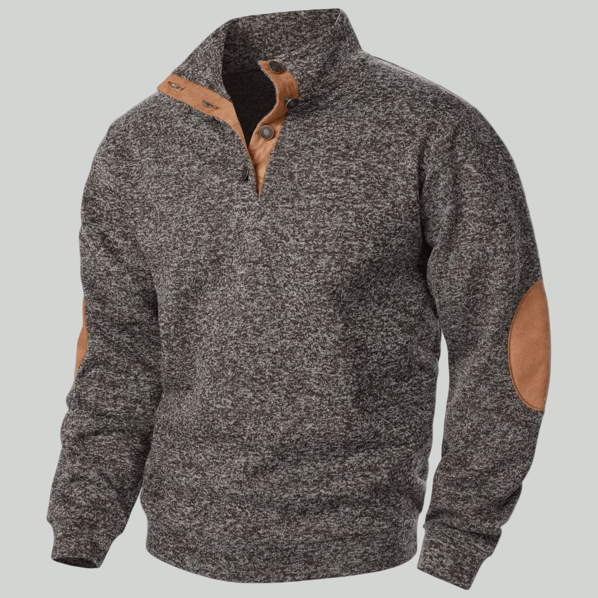 Men’s Knitted Outdoor Sweater – Stand Collar for Cold Weather Use - Bush Range