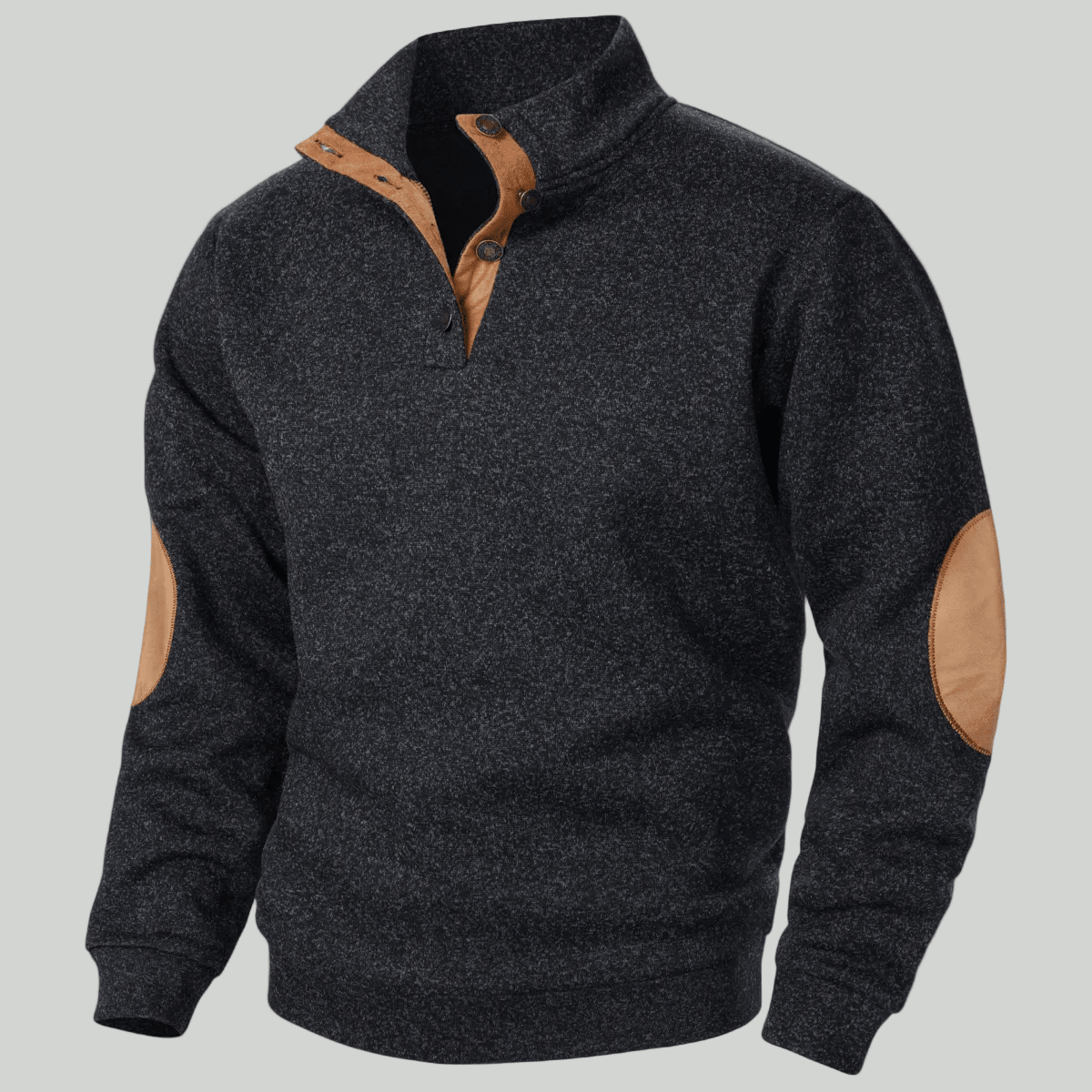 Men’s Knitted Outdoor Sweater – Stand Collar for Cold Weather Use - Bush Range